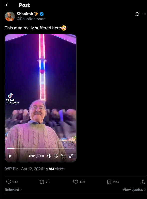 Viral tweet - This man really suffered here